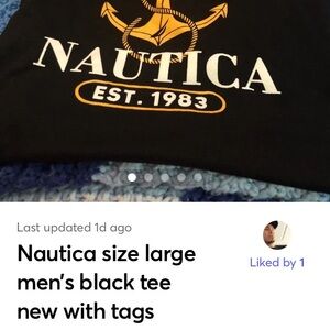 Nautica Black Cotton Tee